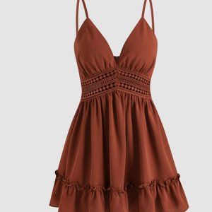 Rust colored, short dress from Cider, Small